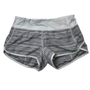 Lululemon Women's Speed Short Size 4 White Combo Running Workout
